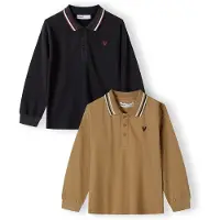 MINOTI Camiseta caramelo / negro / blanco