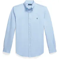 Ralph Lauren para hombre. 710929349009 Camisa de popelina elástica Custom Fit azul (XXL), Casual, Algodón, Manga larga, Polo Ralph Laur