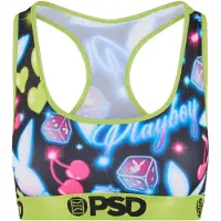 PSD Sujetador 'Airbrush' azul neon / verde claro / rosa / negro