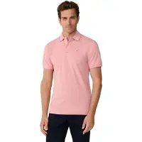 Hackett para hombre. HM5600093 Polo piqué fit slim rosa (XXL), Casual, Algodón, Manga corta, outlet 2026.