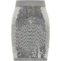 Mymo Falda gris plateado / gris moteado