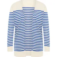 Dreimaster Maritim Cárdigan crema / azul