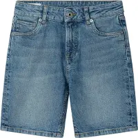 Pepe Jeans para niña. PG800869ND2 Short en tejido denim rígido azul (10años= 140cm), Casual, Algodón, Sostenible, moda infantil,
