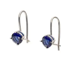 Faina Pendientes azul oscuro / plata