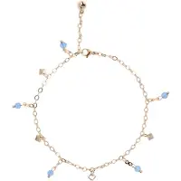Faina Joyería para pies azul claro / oro rosa