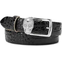 Philipp Plein Cinturón negro / plata