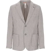 Distretto12 Chaqueta saco 'Tajo' gris / blanco