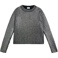 Mikuta The Silver Coated Knitted Sweater Talla: S | Sudaderas con Capucha Outlet | Mujer | Gris