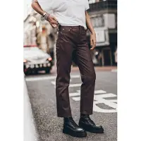 Mikuta The Burgundy Straight Leather Pants Talla: W27 | Pantalones Formales Outlet | Mujer | Marrón