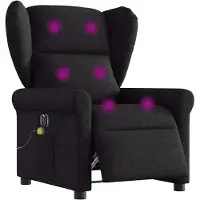 Syfax Sillón reclinable de masaje eléctrico tela