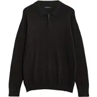 French Connection Polo Zip Ls Luxe Dk Green Talla: S | Jerséis Outlet | Hombre | Verde
