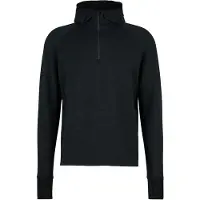 Stoic - MerinoFleece260 FlenSt. Half Zip with Hood - Sudadera de lana merina size L, negro