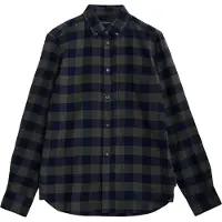 French Connection Large Gingham Flannel Ls Khaki/marine Talla: XL | Manga Larga Outlet | Hombre | Marrón