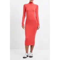 French Connection Babysoft Roll Nk Dress Cayenne Red Talla: XL | Vestidos Midi Outlet | Mujer | Rojo