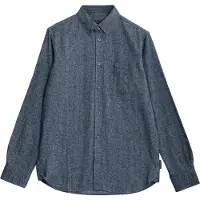 French Connection Herringbone Flannel Ls Lgt Grey Mel/marine Talla: M | Manga Larga Outlet | Hombre | Gris