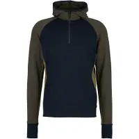 Stoic - MerinoFleece260 FlenSt. Half Zip with Hood - Sudadera de lana merina size S, azul
