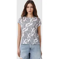 AllSaints Anna Tee Lita Soft Blue Talla: XS | Camisetas de Seda Outlet | Mujer | Azul