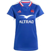 Adidas Camiseta funcional 'France Rugby Home Womens' azul / rojo vivo / blanco