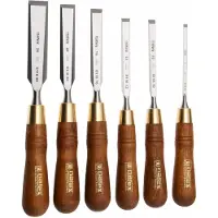 Narex Wood Line Plus Premium Bevel Edge Chisel Set 853200, set de 6 cinceles, 6 - 10 - 12 - 16 - 20 - 26 mm