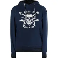 MyMo ROCKS Sudadera 'Blonda' marino / blanco