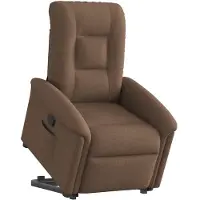 vidaXL Sillón reclinable Relax de , con ayuda para levantarse, color marrón, tapizado en tela