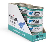 Thrive Complete Comida Húmeda para Gatos - Atún con Gambas y Calamar - 12 x 75 g