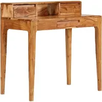 The Living Store Escritorio Living Store con cajones, madera maciza, 88 x 50 x 90 cm