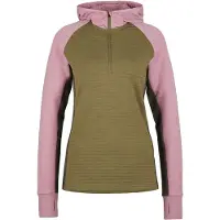 Stoic - Women's MerinoFleece260 FlenSt. Half Zip with Hood - Sudadera de lana merina size XXL, oliva