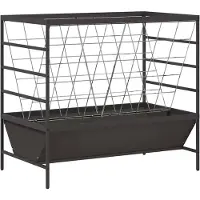 vidaXL - Comedero para animales, color negro, 100 x 60 x 90 cm, capacidad de 15 kg