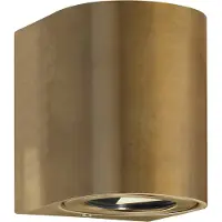 Nordlux Canto 2, superficie, 2 bombillas, 2700 K, IP44, latón