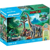 Playmobil Figura De Brachiosaurus Con Aerodeslizador