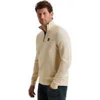 PME Legend Jersey 'Pullover with half zipper' beige