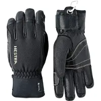 Hestra - Guantes de esquí - Glove Army Leather Gore-Tex Short Black/Black de Cuero - Talla 10 - Negro