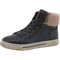 Mustang Botines con cordones 'Janique' beige oscuro / marino / marrón oscuro