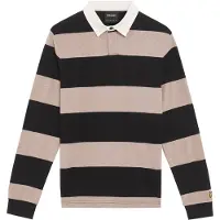 Lyle & Scott Striped Rugby Polo Shirt Jet Black/white Heather Talla: S | Polos Outlet | Hombre | Negro