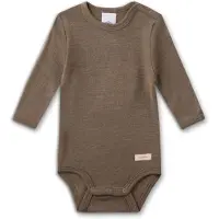 Sanetta - Kid's Wool Body L/S - Ropa interior merino size 92/98, marrón