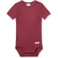 Sanetta - Kid's Wool Body S/S - Ropa interior merino size 92/98, rojo