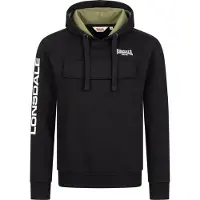 Lonsdale Sudadera 'Rushen' antracita / negro / blanco