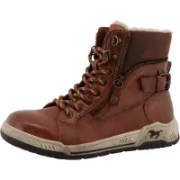 Mustang Botines con cordones cognac