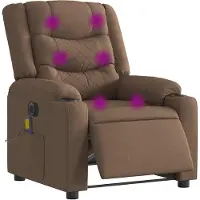 Syfax Sillón de masaje eléctrico, marca Braun, tapizado en tela