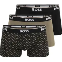 BOSS para hombre. 50554443 Set 3 Bóxers Power Design negro, marrón (XL), Homewear, Algodón, outlet 2026.
