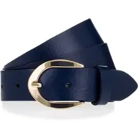 Vanzetti Cinturón azul oscuro / oro