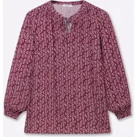 Sheego Blusa rojo vino / blanco