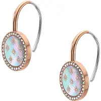 Fossil Pendientes 'Merrit' azul claro / oro rosa / plata