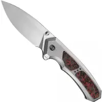 We Knife Corwyn, Polished Bead Blast Ti/Lava Flow CF, Hand Rubbed