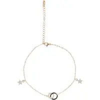 Faina Joyería para pies oro rosa / negro / transparente