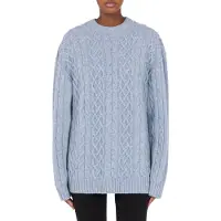 Moschino Golden M Shetland Oversized Pullover Blue Talla: 38 | Sudaderas con Capucha Outlet | Mujer | Azul