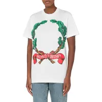 Moschino Laurel Crown Organic Jersey T-shirt White Talla: S | Camisetas de Seda Outlet | Mujer | Blanco