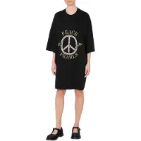 Moschino Peace & Pearls Cotton Interlock Dress Black Talla: 38 | Blusón Outlet | Mujer | Negro