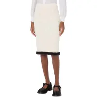 Moschino Superfine Lambswool Skirt White Talla: 42 | Faldas Midi Outlet | Mujer | Blanco